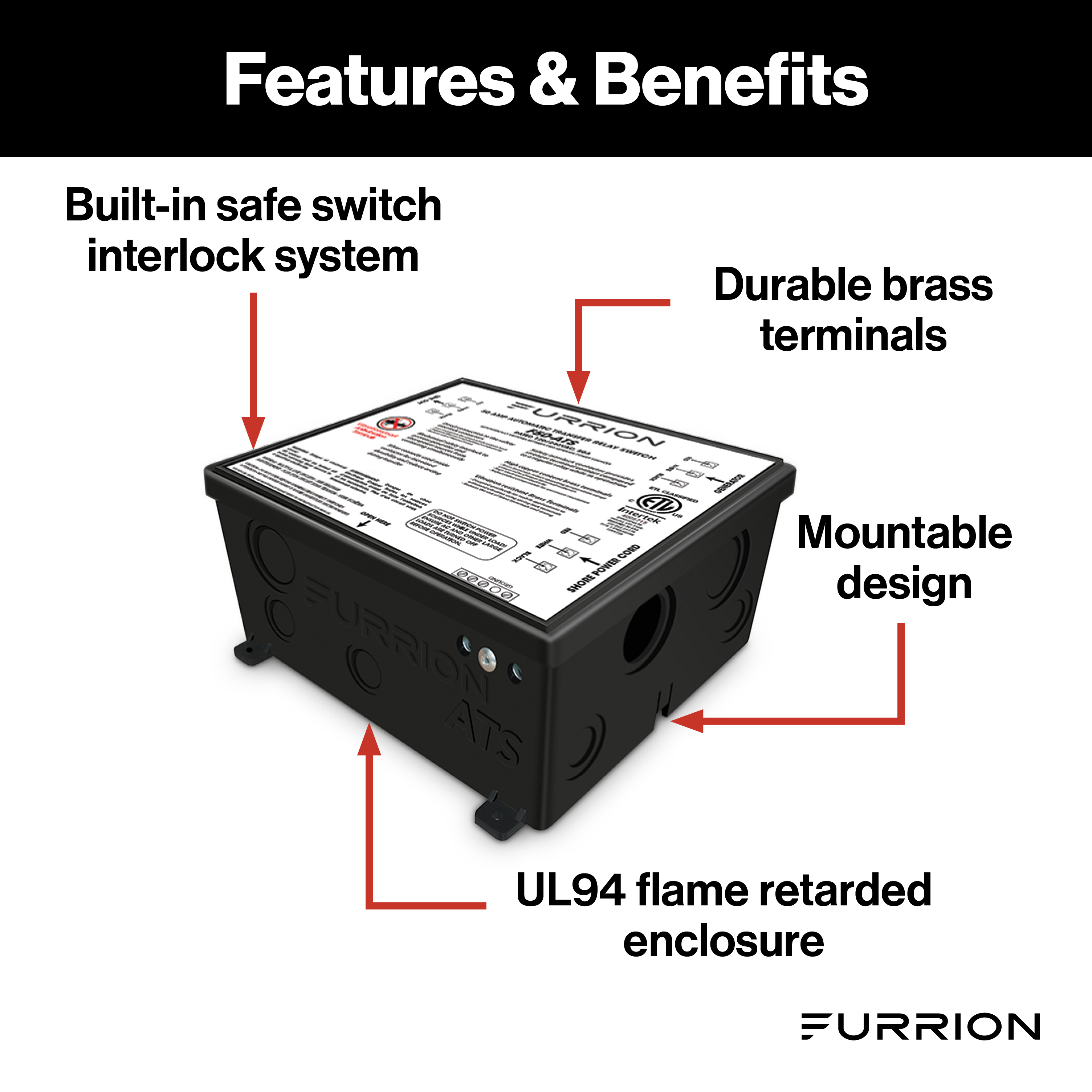 Furrion Transfer Switch - 50A, 125/250V #F50-ATS thumbnail 2