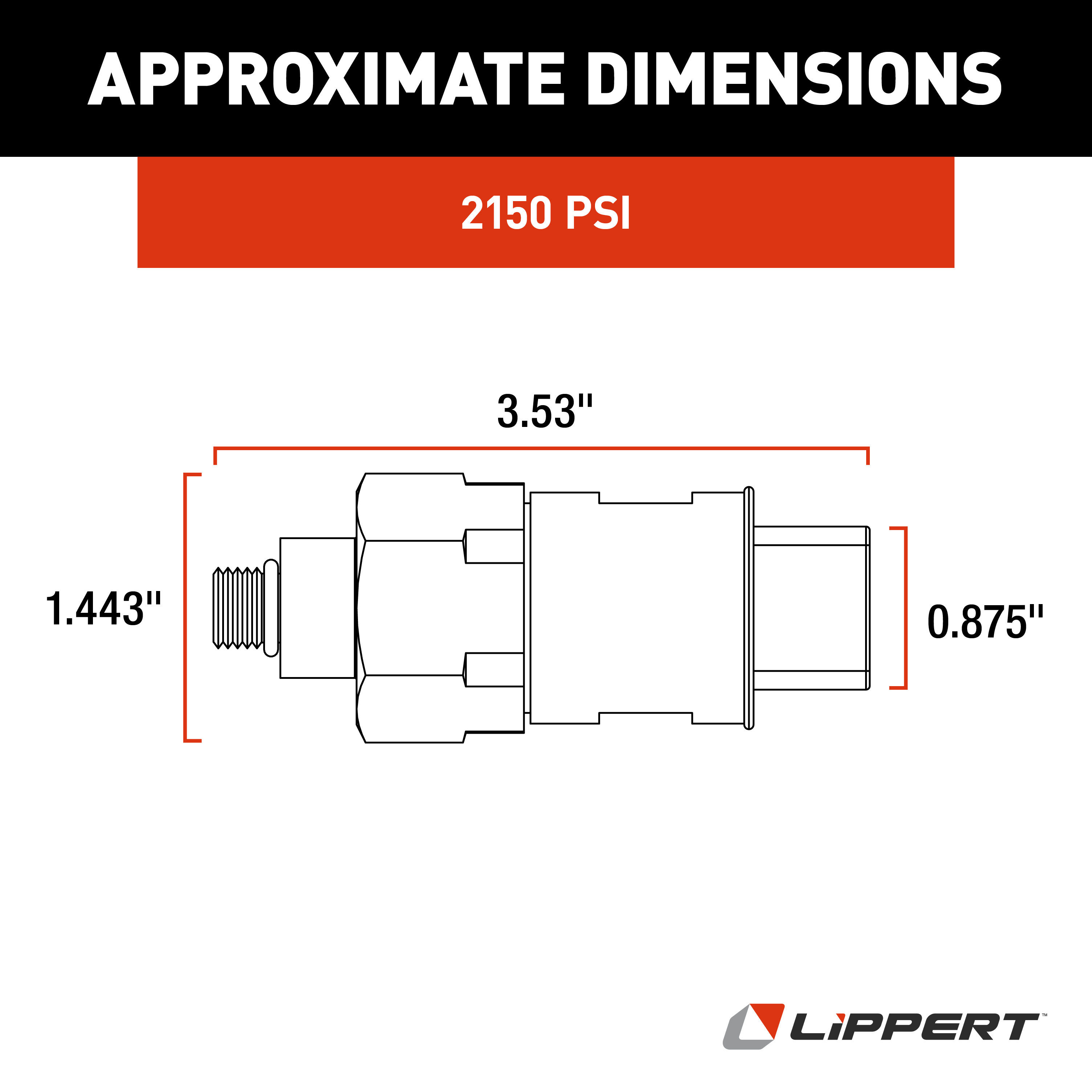 Lippert Replacement Nason Pressure Switch, 2,150 PSI #CD-GB-2150/WD194 thumbnail 2