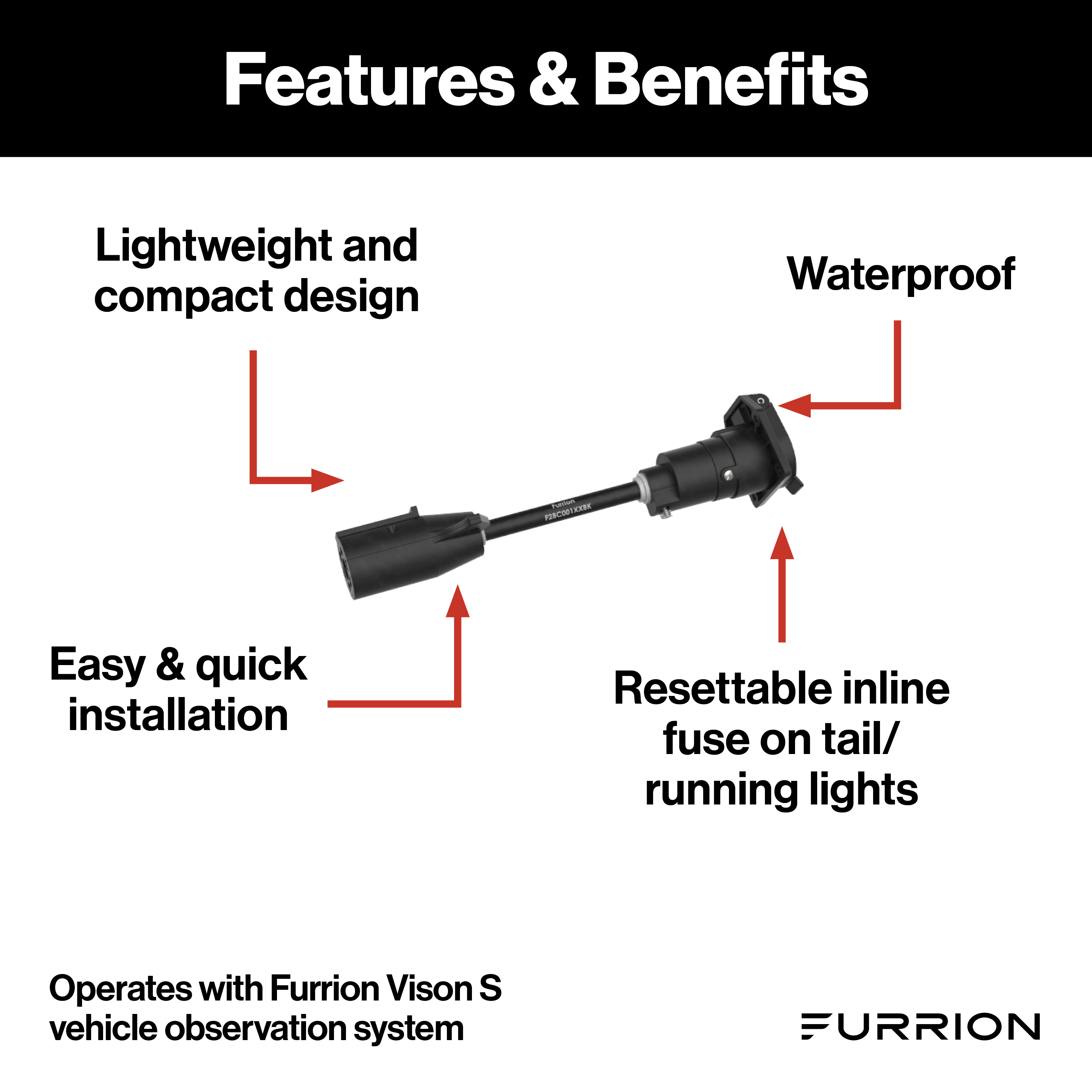 Furrion Vision S 7-Way Adapter with Power Switch for RV Camera System #F2BC004XXBK thumbnail 2