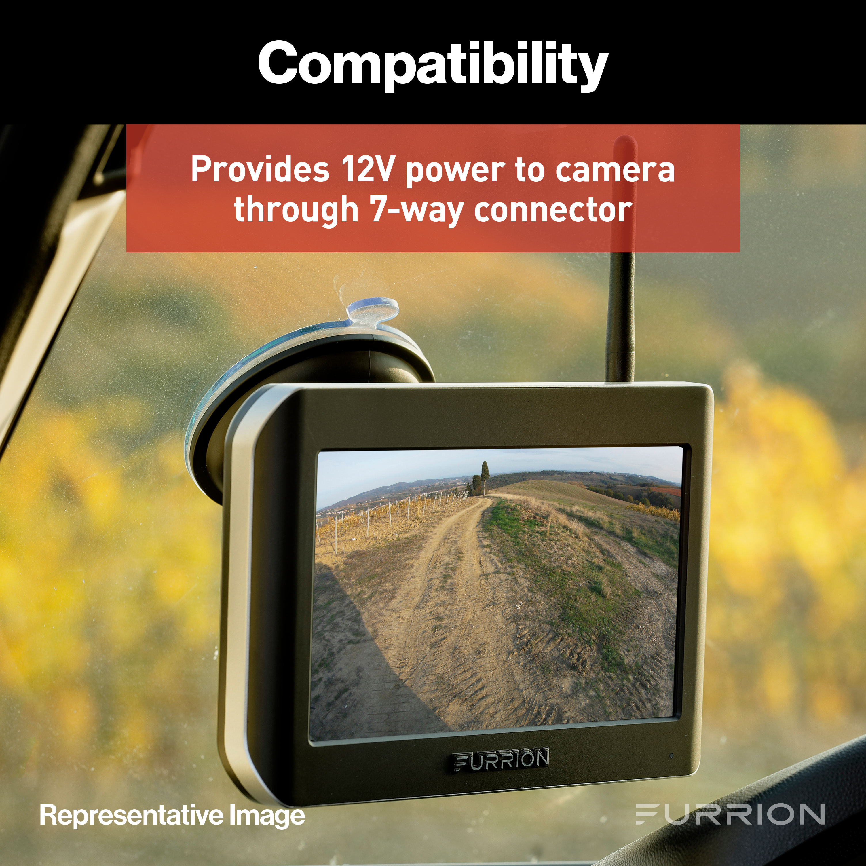 Furrion Vision S 7-Way Adapter with Power Switch for RV Camera System #F2BC004XXBK thumbnail 3