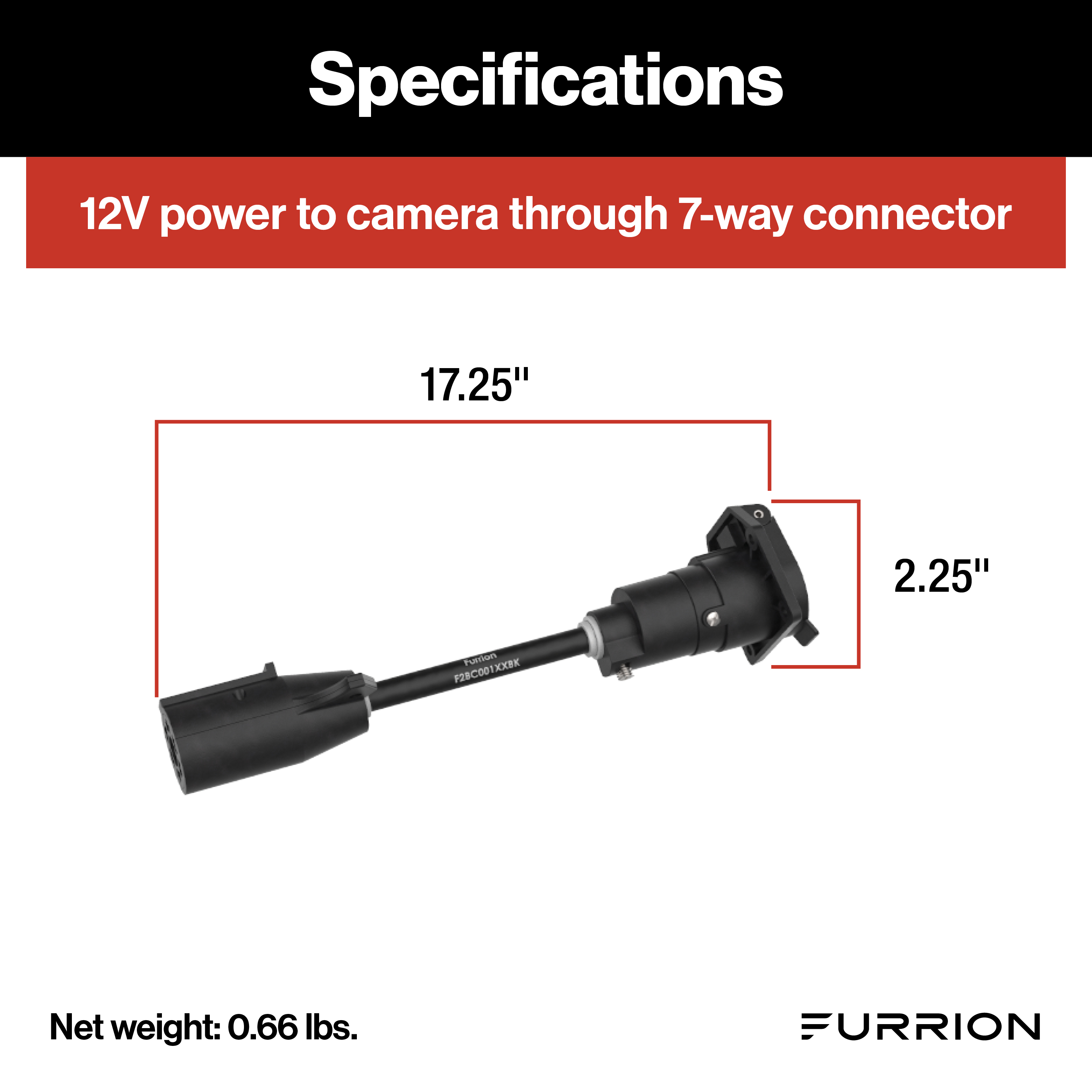 Furrion Vision S 7-Way Adapter with Power Switch for RV Camera System #F2BC004XXBK thumbnail 1