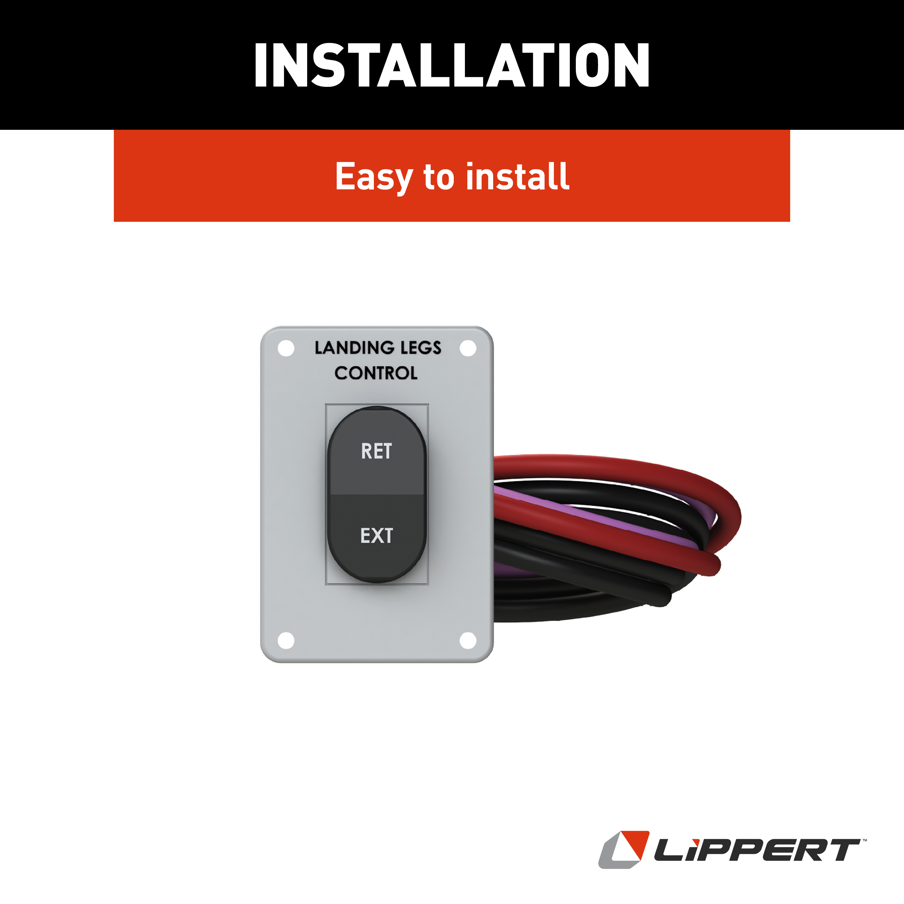 Lippert Replacement RV Landing Gear White IP-Rated Switch & Harness #145236 thumbnail 4