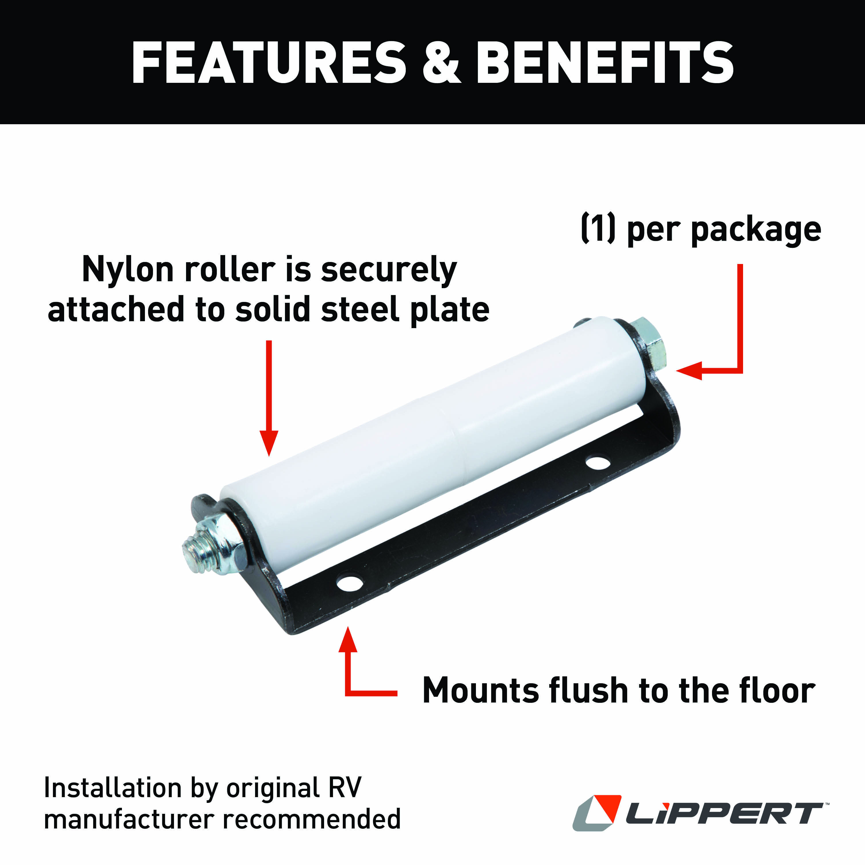 Lippert Replacement RV Slide-Out J-38 Service Roller #320500 thumbnail 2
