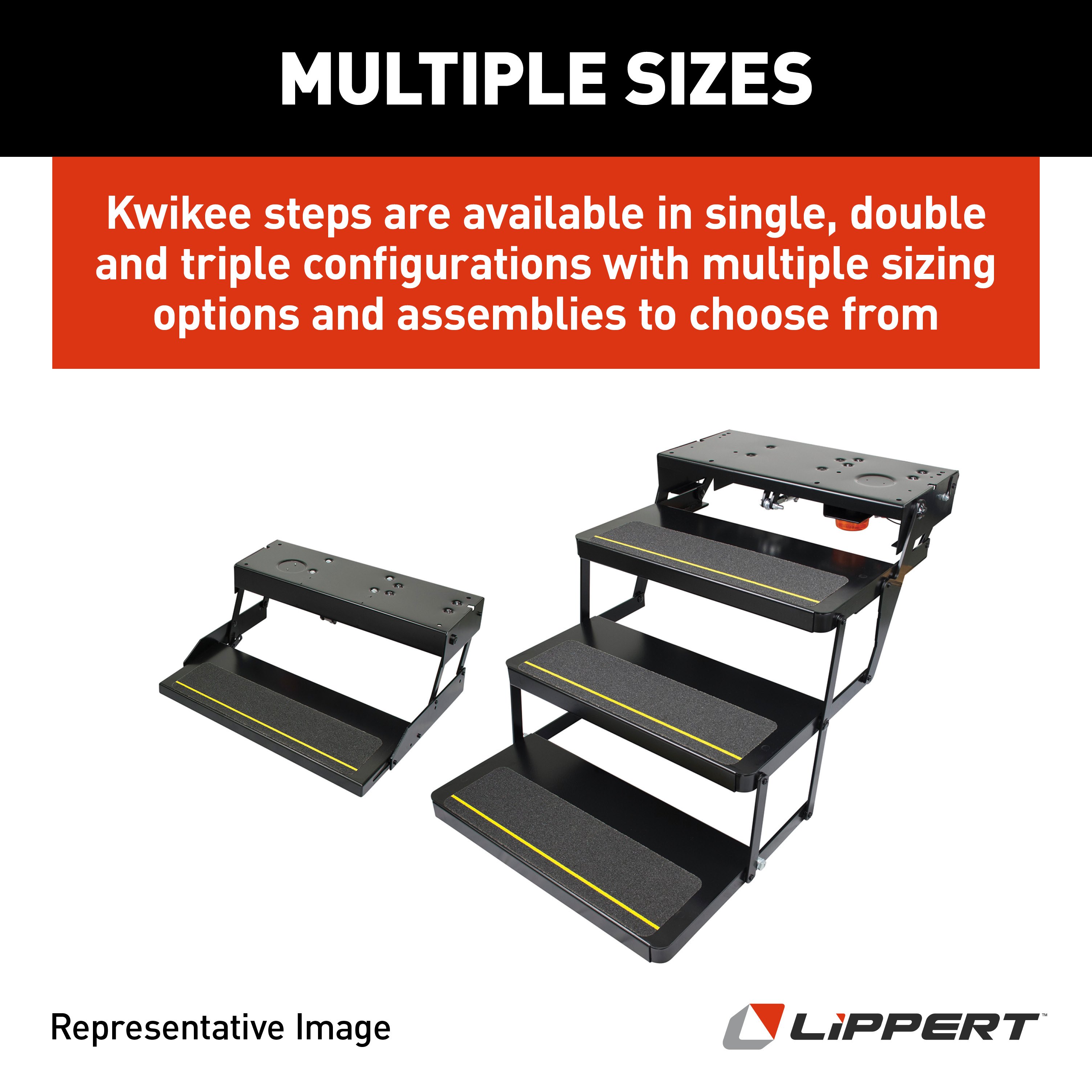 LIPPERT 25 Series (8" Rise) Step Assembly with Logic Control Unit and No Switch Kit thumbnail 4