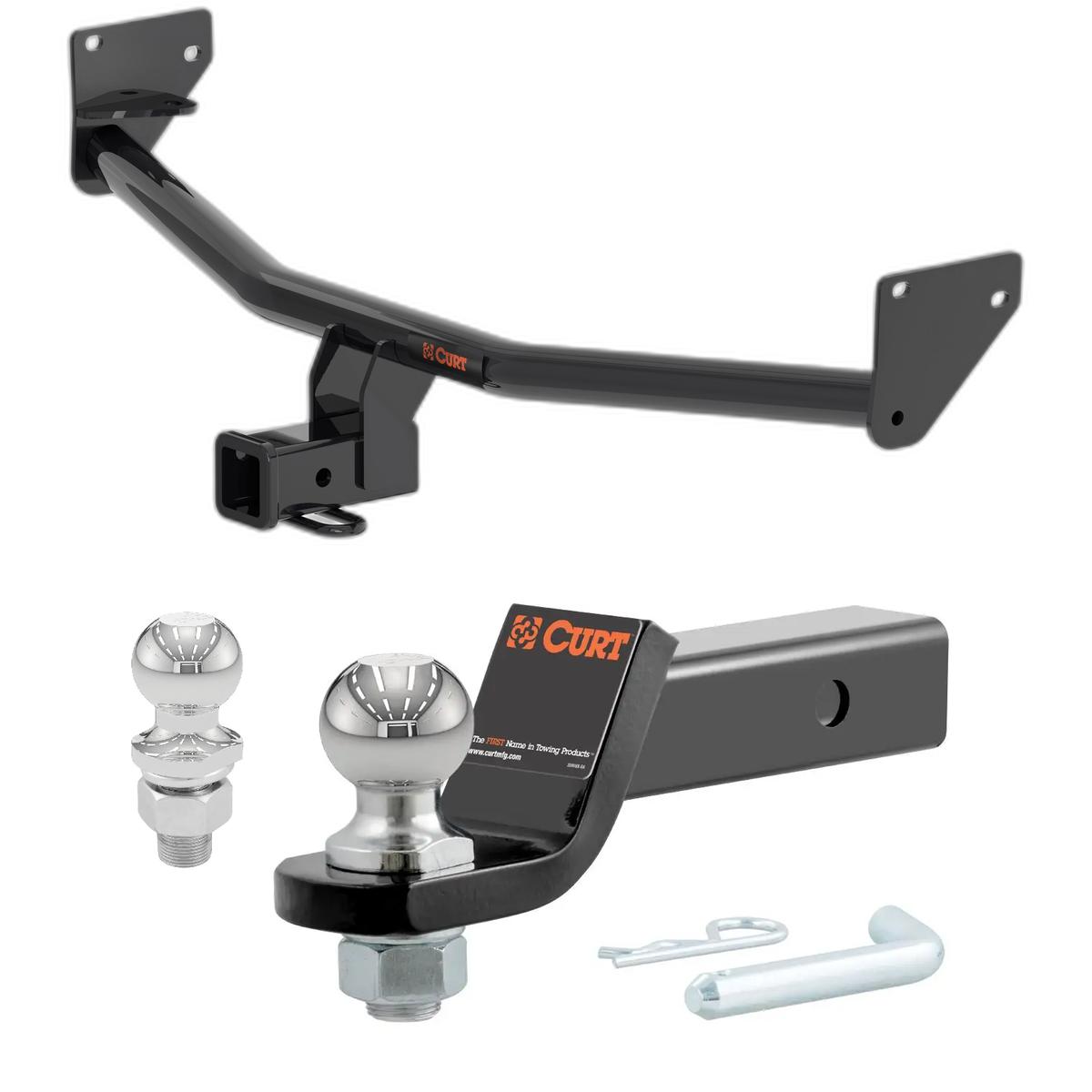 2024-2025 Hyundai Kona EV or N Line only CURT Class 3 Trailer Hitch, 2" Receiver + 2" Ball + 1-7/8" Ball Kit thumbnail 0