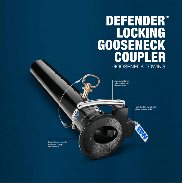 B&W Trailer Hitches Defender Locking Gooseneck Coupler GNC4250 thumbnail 2