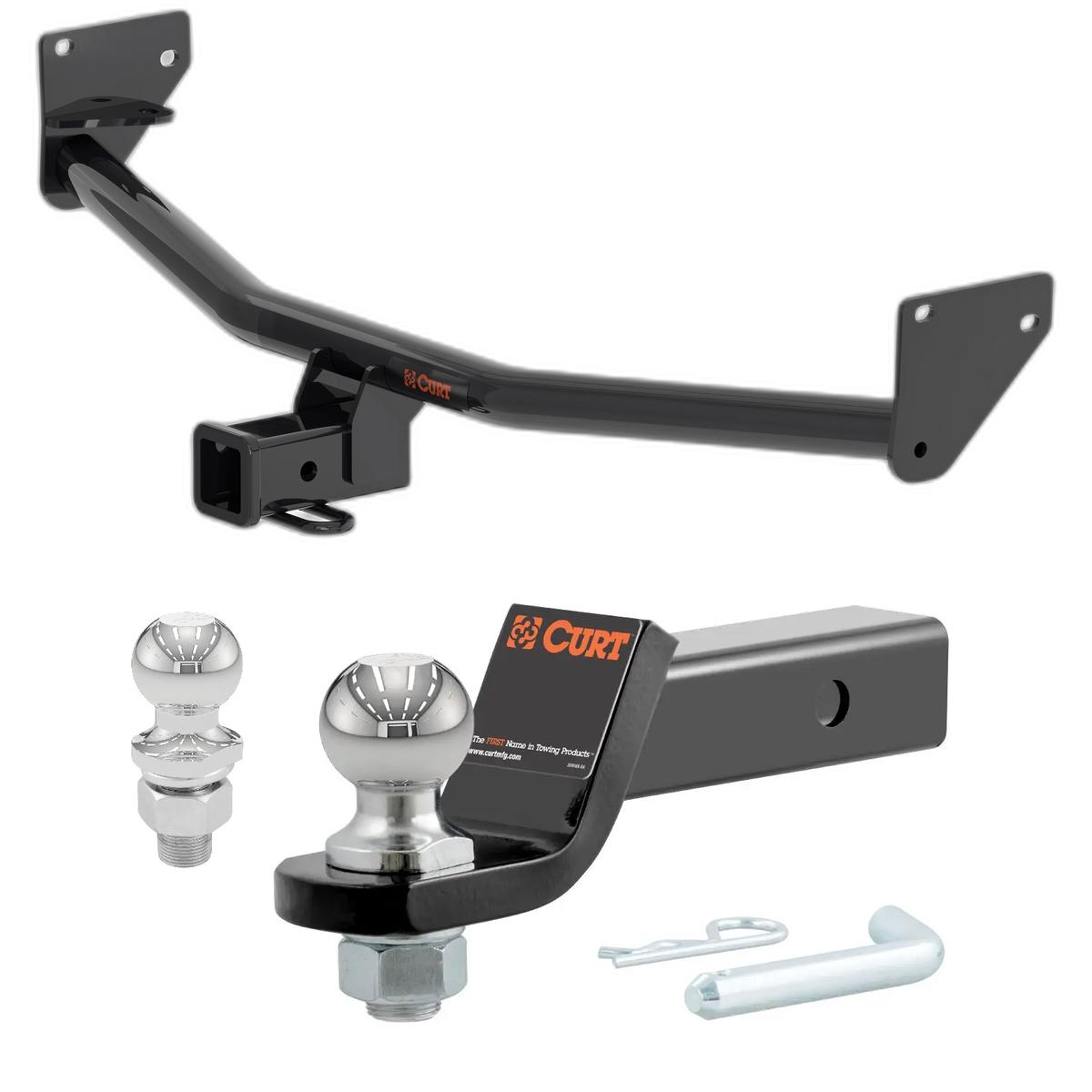 2024-2025 Hyundai Kona Excluding N Line or EV CURT Class 3 Trailer Hitch, 2" Receiver + 2" Ball + 1-7/8" Ball Kit thumbnail 0