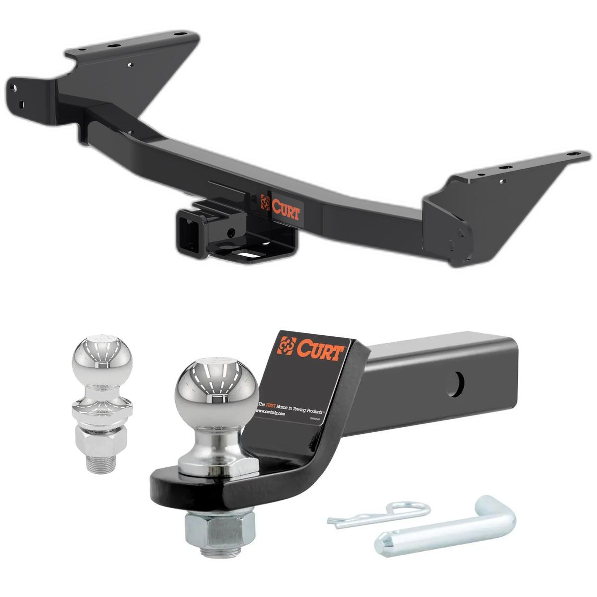 2023-2025 Chevrolet Colorado All CURT Class 3 Trailer Hitch, 2" Receiver + 2" Ball + 1-7/8" Ball Kit thumbnail 0