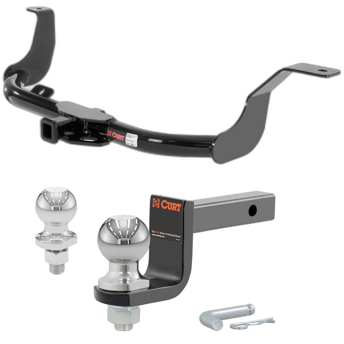 2013-2019 Nissan Versa All Class 1 Trailer Hitch, 1-1/4" Receiver + 2" Ball + 1-7/8" Ball Kit thumbnail 0