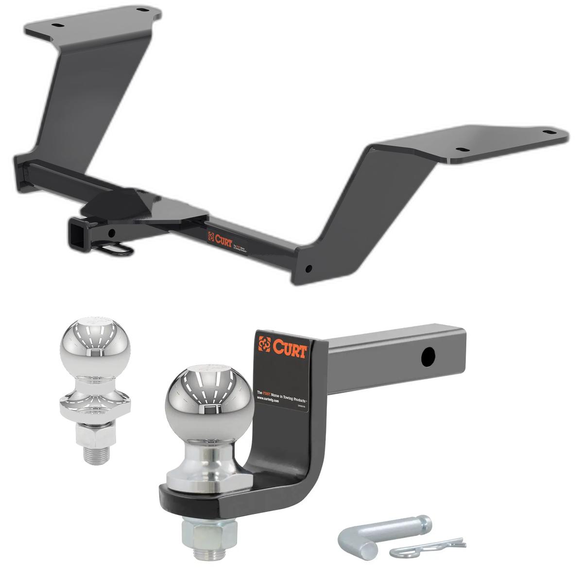 2021-2025 Kia K5 All Class 1 Trailer Hitch, 1-1/4" Receiver + 2" Ball + 1-7/8" Ball Kit thumbnail 0