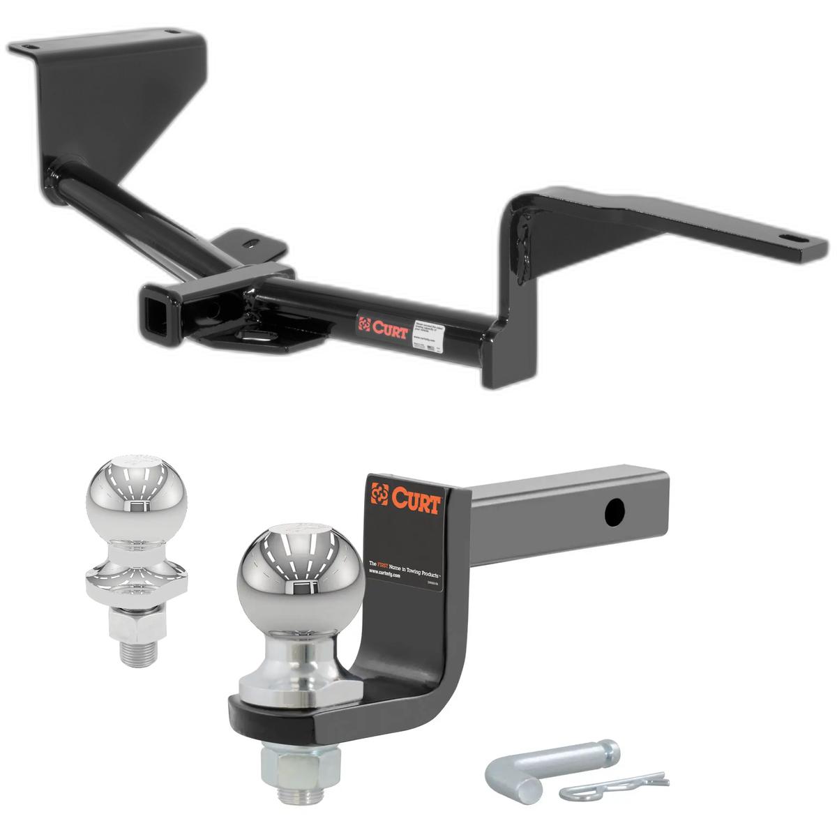 2012-2017 Kia Rio Sedan Class 1 Trailer Hitch, 1-1/4" Receiver + 2" Ball + 1-7/8" Ball Kit thumbnail 0