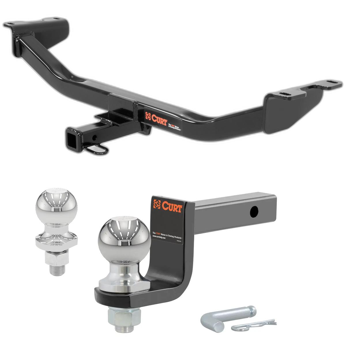 2013-2018 Acura RDX All Class 2 Trailer Hitch, 1-1/4" Receiver + 2" Ball + 1-7/8" Ball Kit thumbnail 0