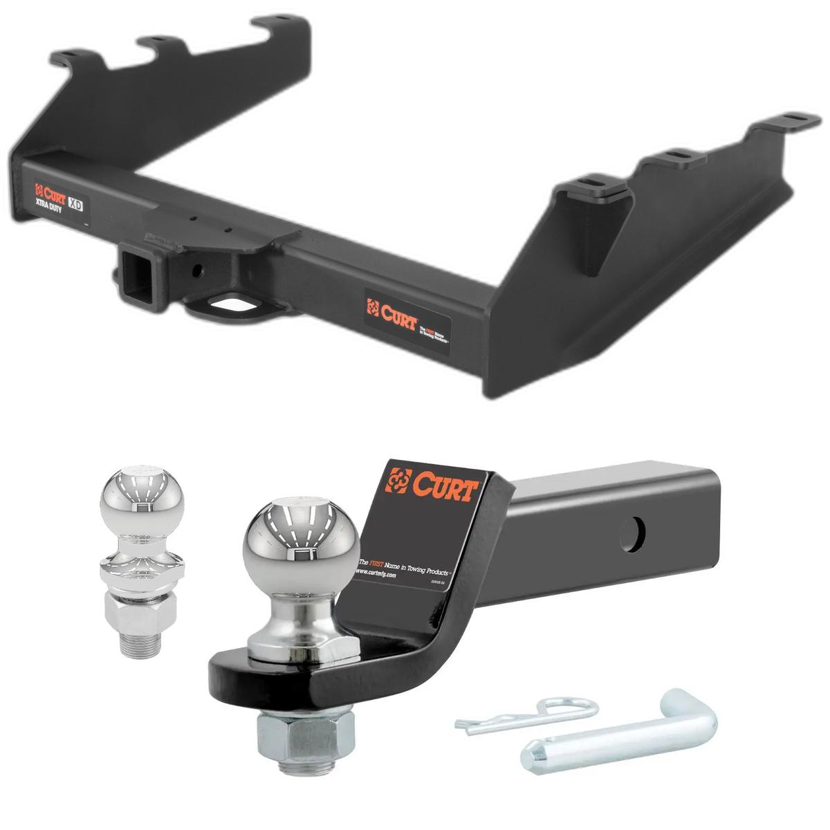 1994-2002 Dodge Ram 2500 8' bed, factory bumper Xtra Duty CURT Class 5 Trailer Hitch, 2" Receiver + 2" Ball + 1-7/8" Ball Kit thumbnail 0