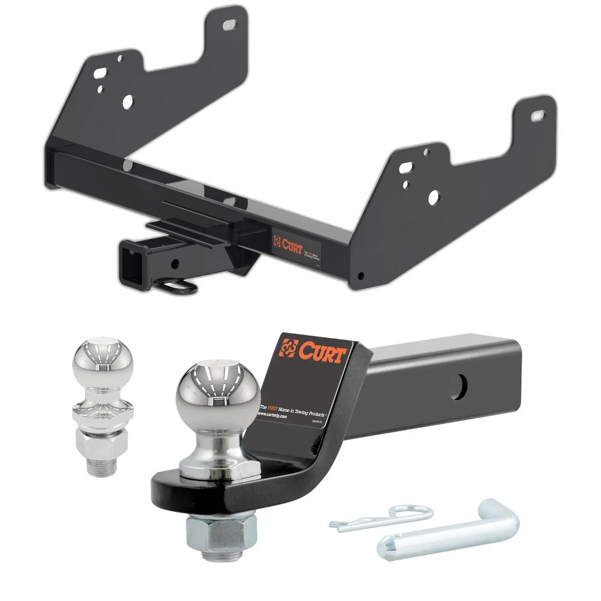 2015-2025 Ford F-150 Without factory receiver, excluding Police Responder CURT Class 3 Trailer Hitch, 2" Receiver + 2" Ball + 1-7/8" Ball Kit thumbnail 0
