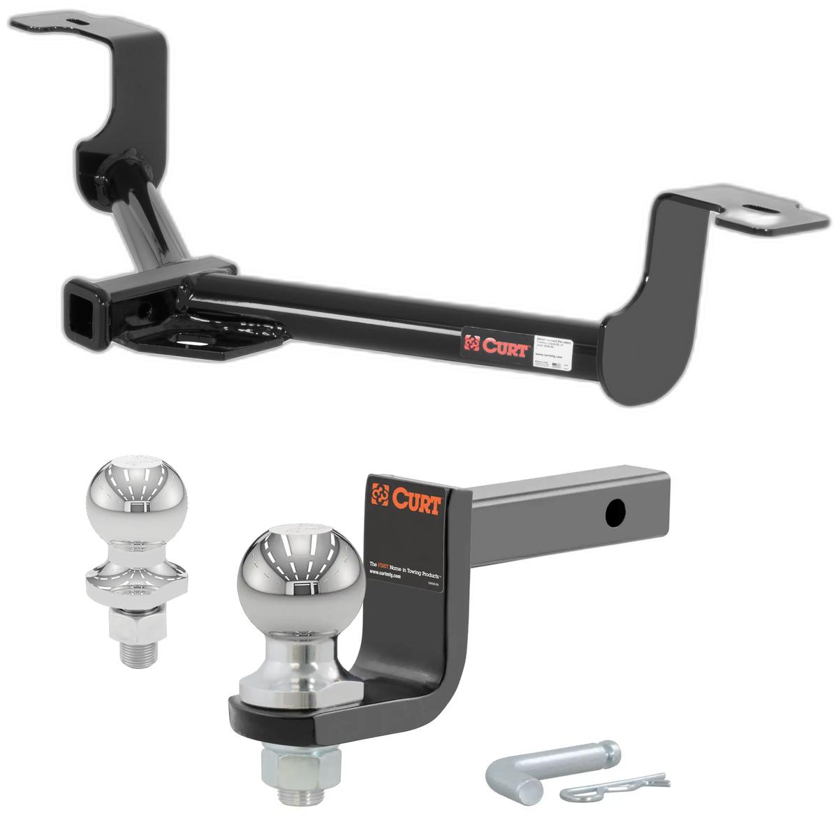 2008-2010 Honda Accord Sedan Class 1 Trailer Hitch, 1-1/4" Receiver + 2" Ball + 1-7/8" Ball Kit thumbnail 0