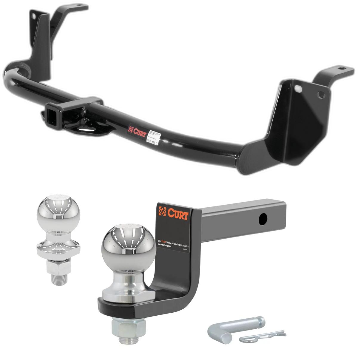 2010-2011 Honda Accord Crosstour All Class 1 Trailer Hitch, 1-1/4" Receiver + 2" Ball + 1-7/8" Ball Kit thumbnail 0