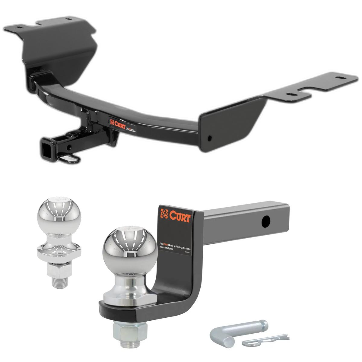 2013-2016 Dodge Dart All Class 1 Trailer Hitch, 1-1/4" Receiver + 2" Ball + 1-7/8" Ball Kit thumbnail 0