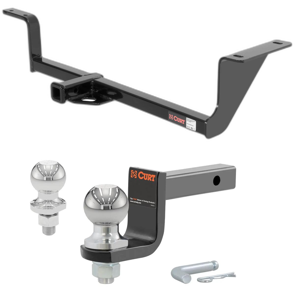 2006-2010 Volkswagen Passat FWD Class 1 Trailer Hitch, 1-1/4" Receiver + 2" Ball + 1-7/8" Ball Kit thumbnail 0