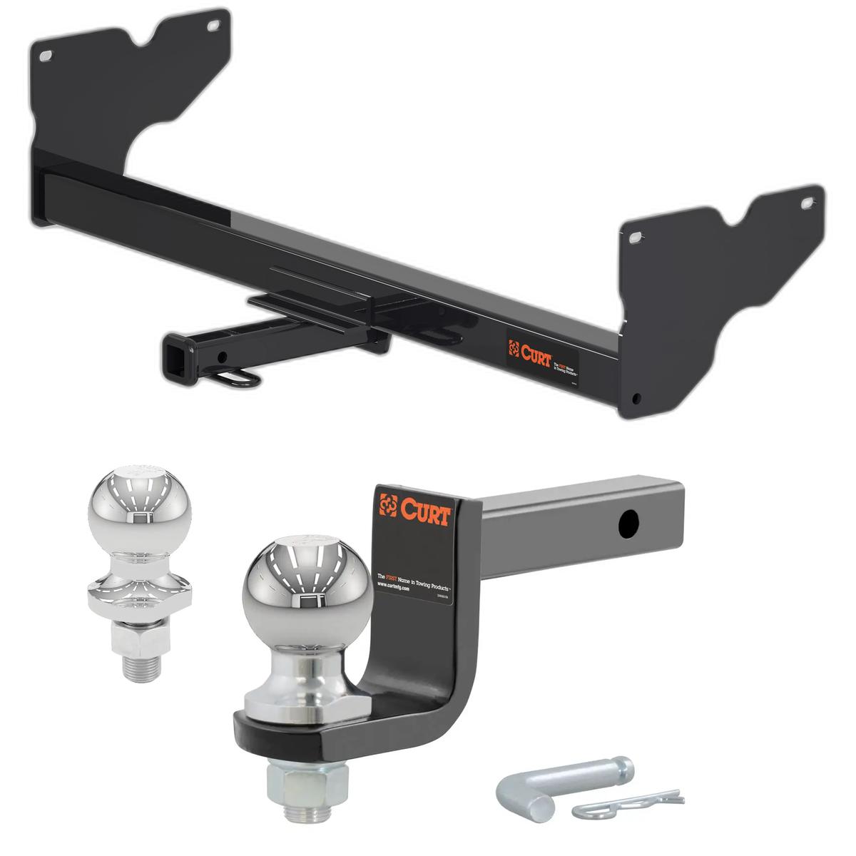 2018-2024 Volkswagen Tiguan All Class 2 Trailer Hitch, 1-1/4" Receiver + 2" Ball + 1-7/8" Ball Kit thumbnail 0