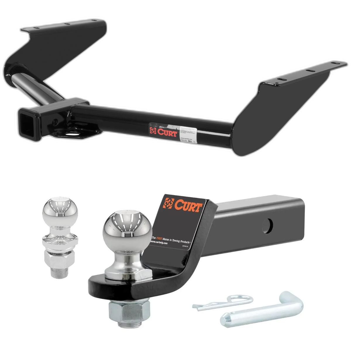 2008-2012 Jeep Liberty All CURT Class 3 Trailer Hitch, 2" Receiver + 2" Ball + 1-7/8" Ball Kit thumbnail 0