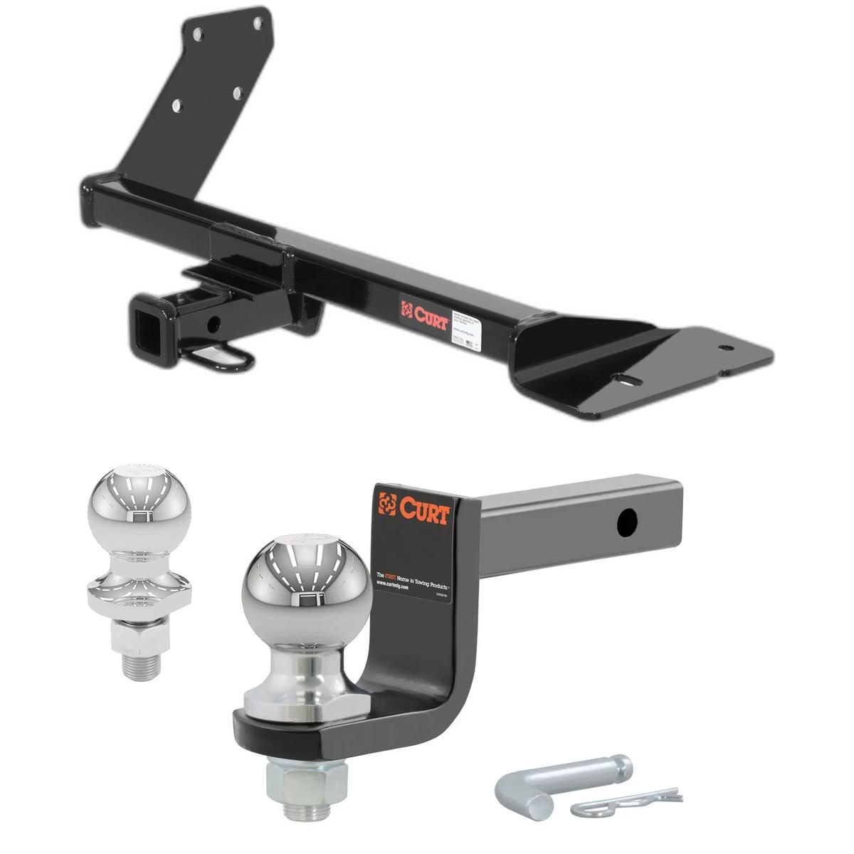 2001-2005 Volkswagen Jetta Wagon Class 1 Trailer Hitch, 1-1/4" Receiver + 2" Ball + 1-7/8" Ball Kit thumbnail 0