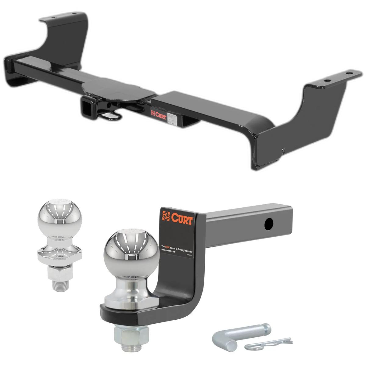 2004-2009 Toyota Prius All Class 1 Trailer Hitch, 1-1/4" Receiver + 2" Ball + 1-7/8" Ball Kit thumbnail 0