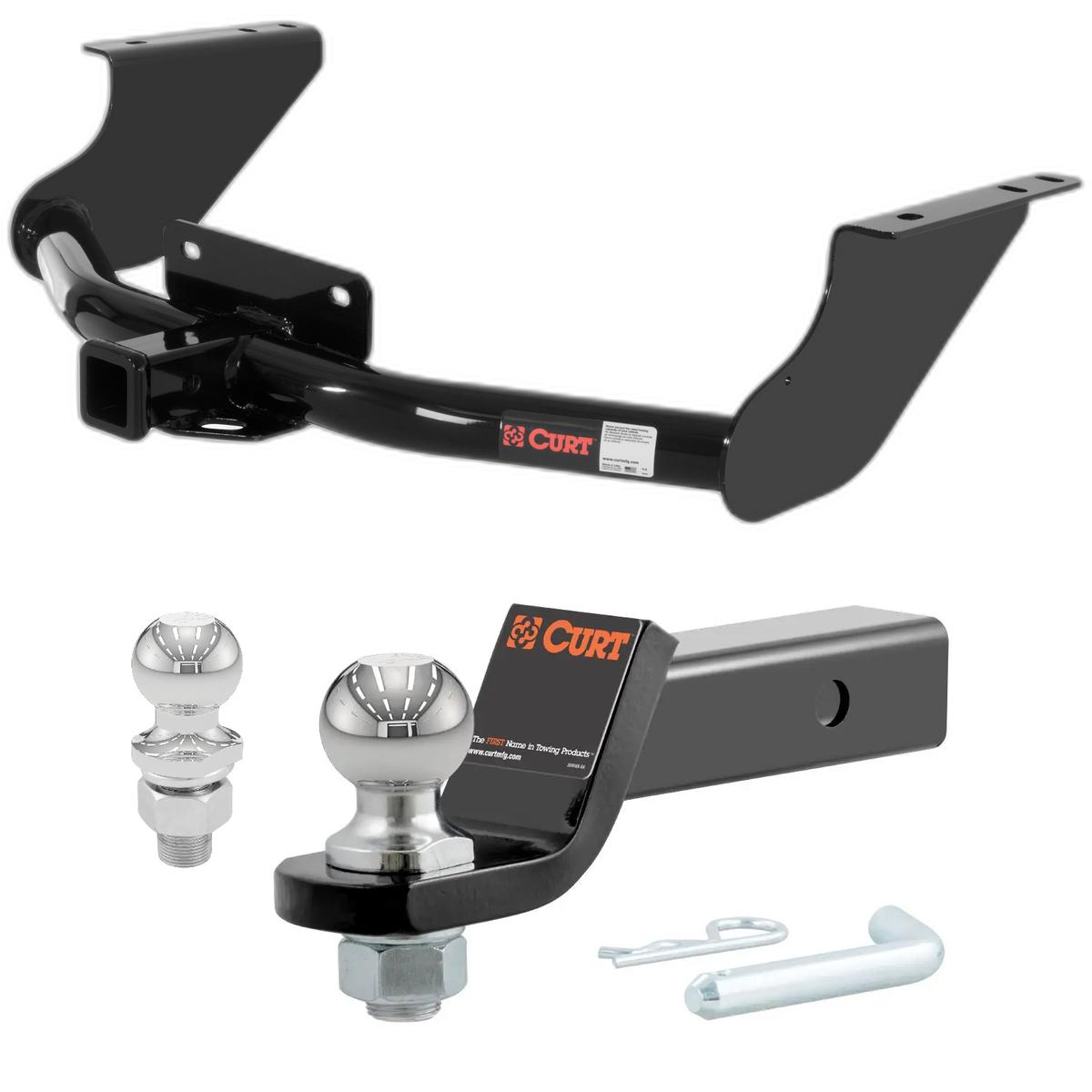 2019-2024 Ram 1500 CURT Classic Excluding factory receiver CURT Class 3 Trailer Hitch, 2" Receiver + 2" Ball + 1-7/8" Ball Kit thumbnail 0