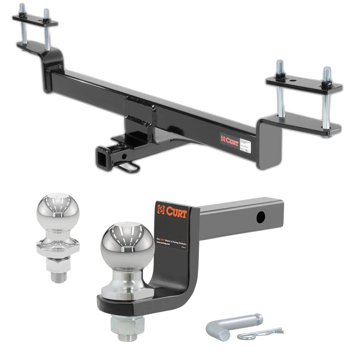 2012-2022 Volkswagen Passat Excluding hands free trunk Class 1 Trailer Hitch, 1-1/4" Receiver + 2" Ball + 1-7/8" Ball Kit thumbnail 0