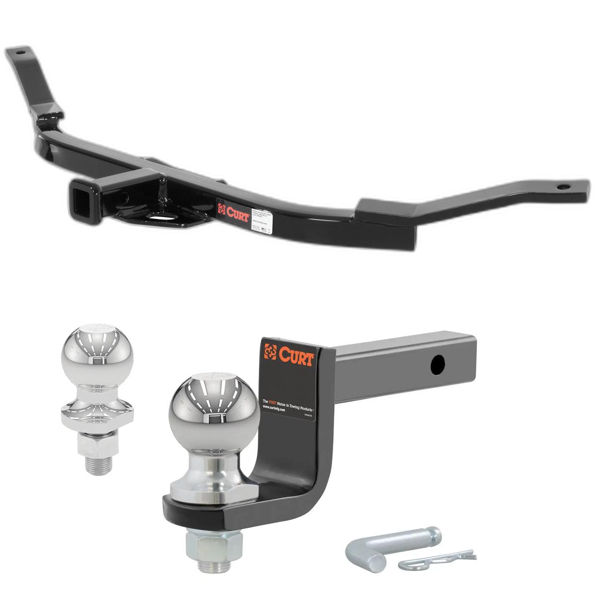 2003-2011 Honda Element Except SC Class 1 Trailer Hitch, 1-1/4" Receiver + 2" Ball + 1-7/8" Ball Kit thumbnail 0