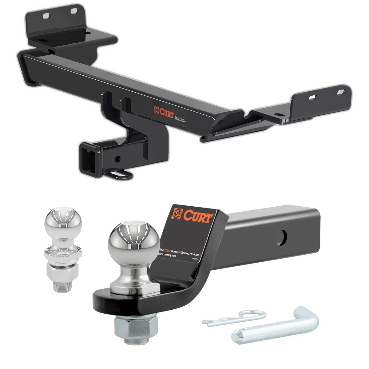 2017 Jeep Compass Built in Mexico CURT Class 3 Trailer Hitch, 2" Receiver + 2" Ball + 1-7/8" Ball Kit thumbnail 0