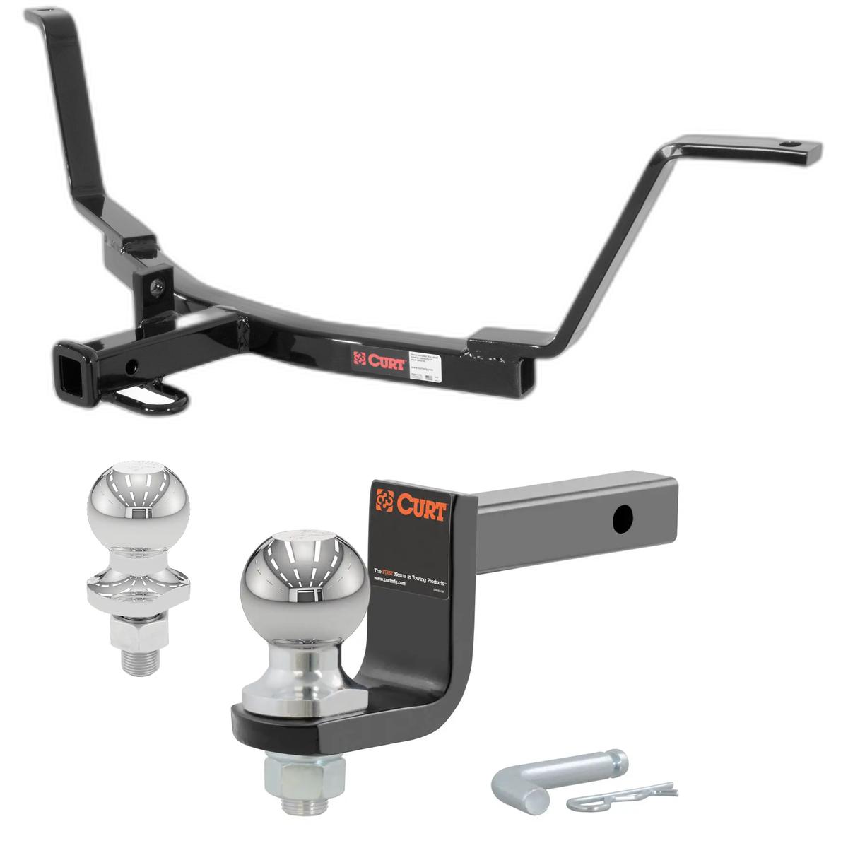 2007-2016 Honda CR-V All Class 1 Trailer Hitch, 1-1/4" Receiver + 2" Ball + 1-7/8" Ball Kit thumbnail 0