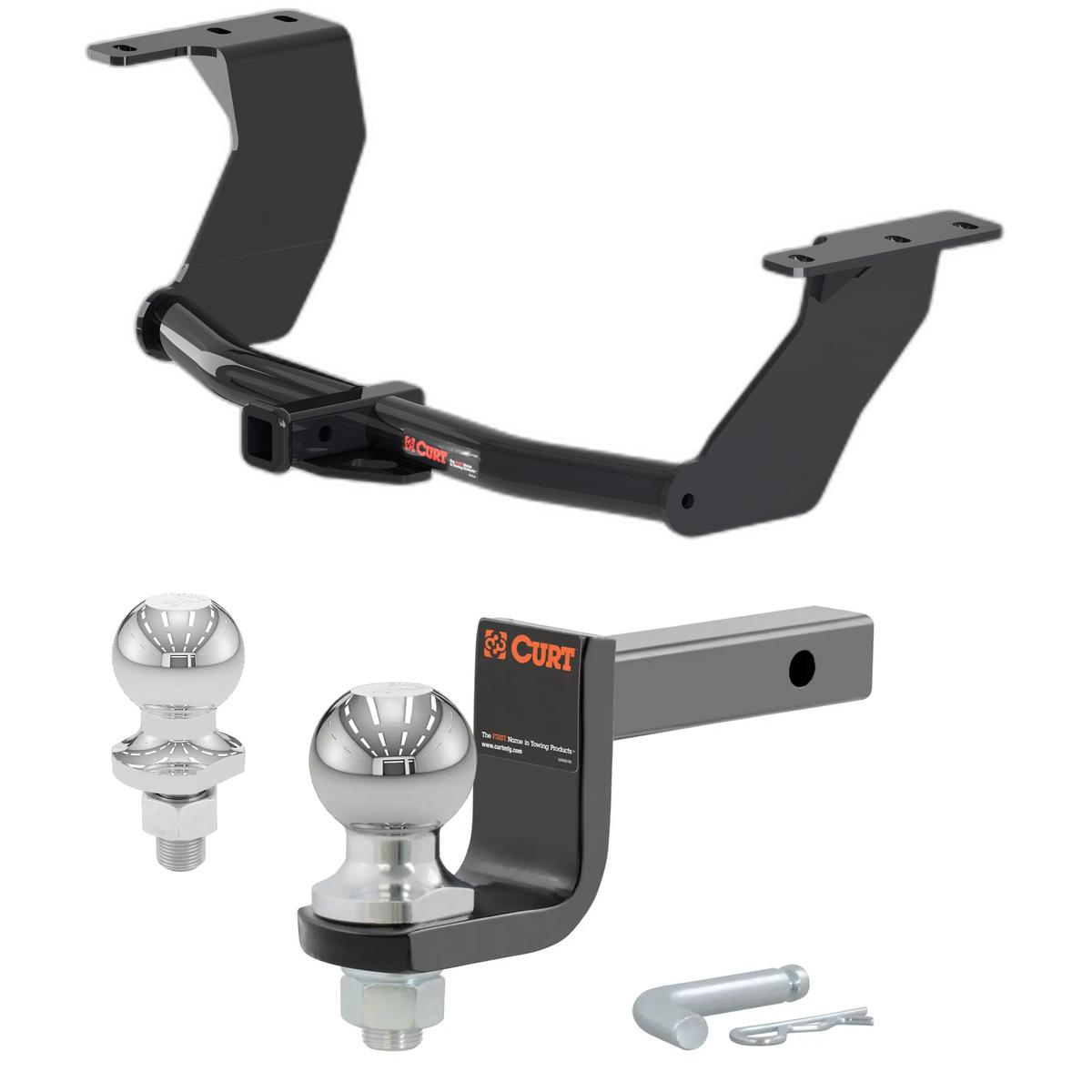 2017-2023 Subaru Impreza Sedan Class 1 Trailer Hitch, 1-1/4" Receiver + 2" Ball + 1-7/8" Ball Kit thumbnail 0