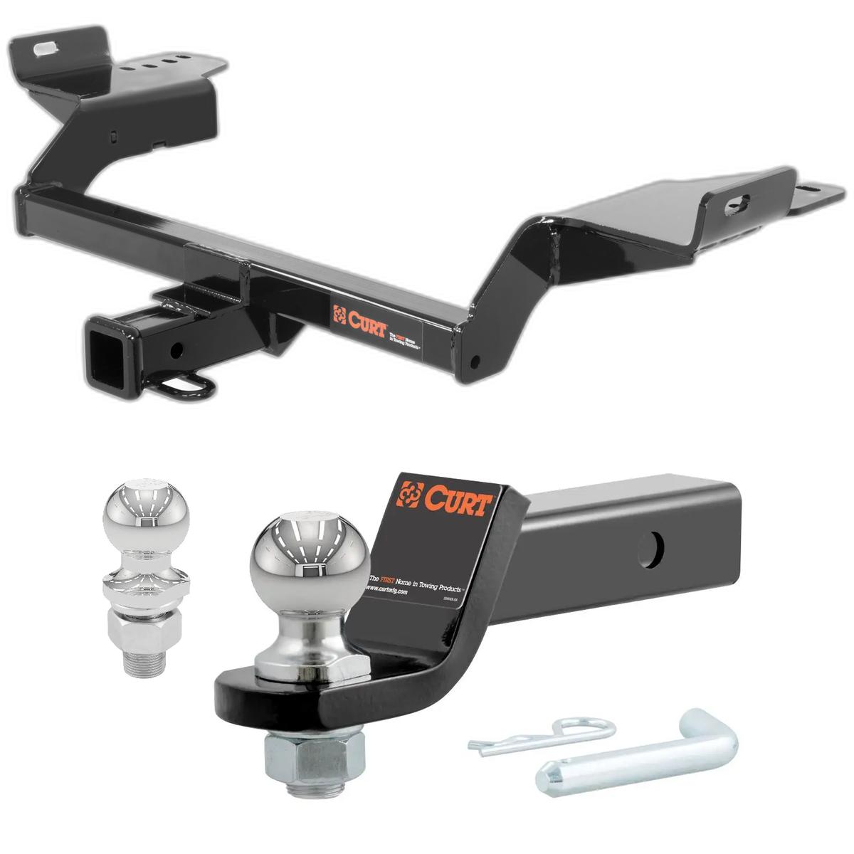 2018-2019 Ford Escape SEL CURT Class 3 Trailer Hitch, 2" Receiver + 2" Ball + 1-7/8" Ball Kit thumbnail 0