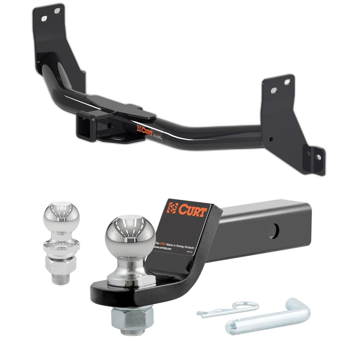 2016-2024 Nissan TITAN XD Excluding factory receiver CURT Class 3 Trailer Hitch, 2" Receiver + 2" Ball + 1-7/8" Ball Kit thumbnail 0