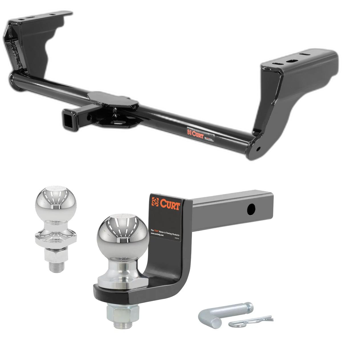 2015-2024 Ford Edge All Class 2 Trailer Hitch, 1-1/4" Receiver + 2" Ball + 1-7/8" Ball Kit thumbnail 0
