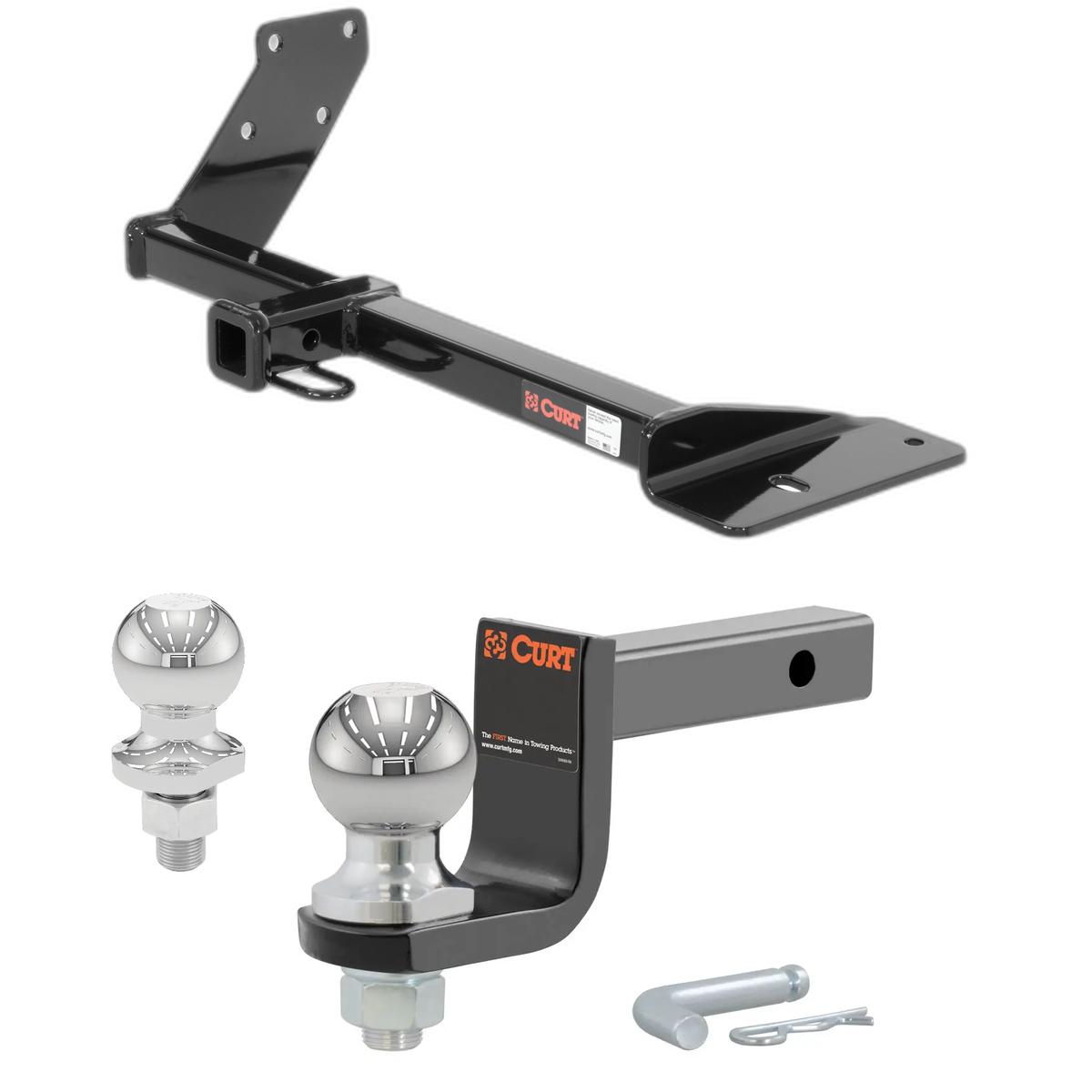 1999-2005 Volkswagen Jetta Sedan, New Body (8th VIN Digit = M) Class 1 Trailer Hitch, 1-1/4" Receiver + 2" Ball + 1-7/8" Ball Kit thumbnail 0