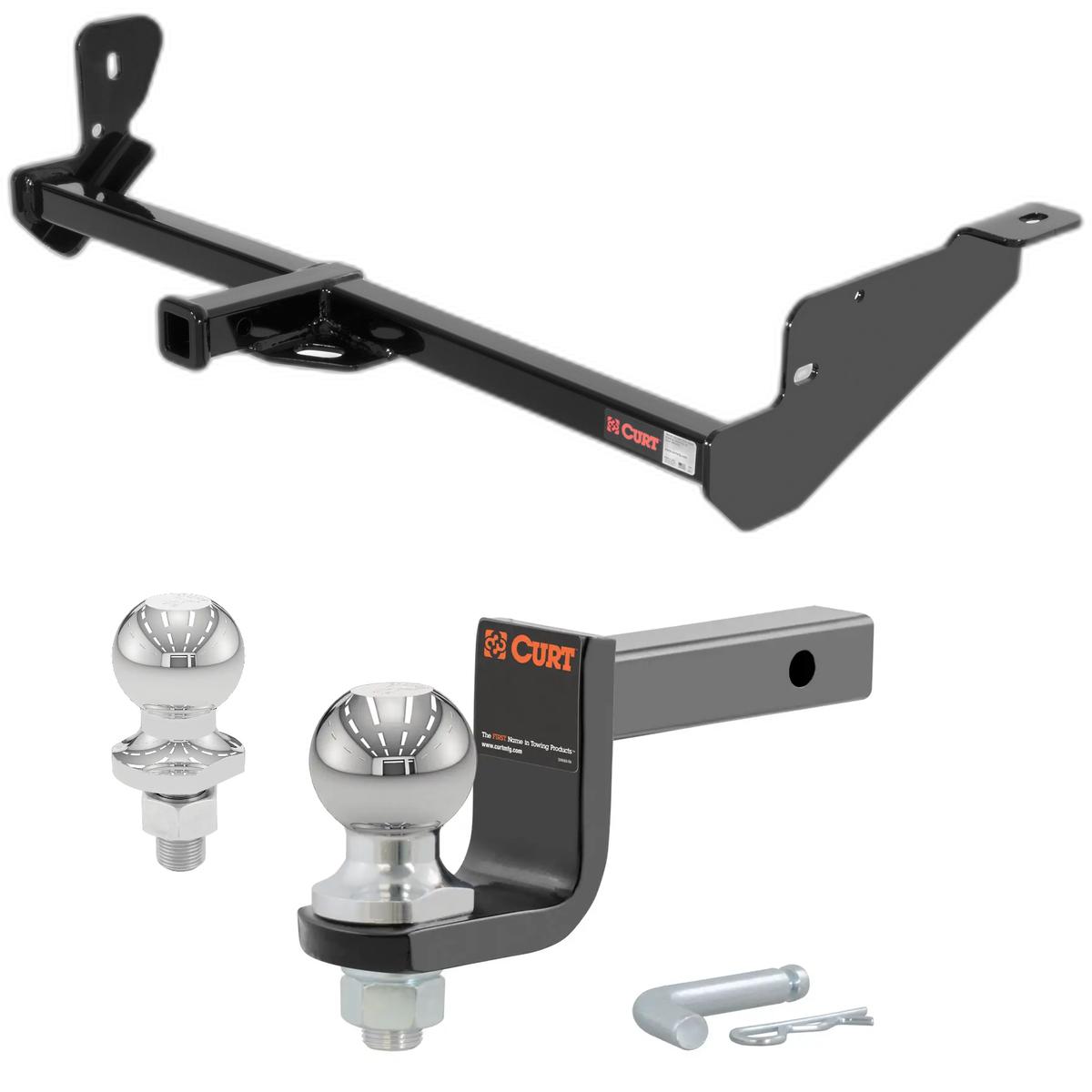 2000-2007 Ford Focus Sedan or Hatchback, Except SVT Class 1 Trailer Hitch, 1-1/4" Receiver + 2" Ball + 1-7/8" Ball Kit thumbnail 0