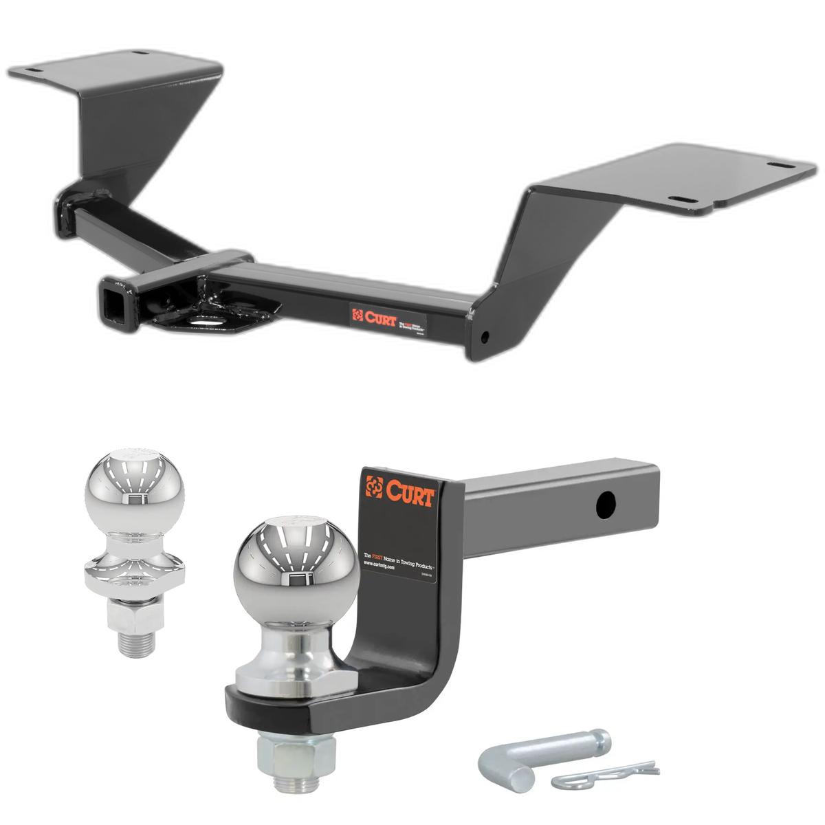 2016-2019 Chevrolet Cruze Sedan, Excluding Diesel Class 1 Trailer Hitch, 1-1/4" Receiver + 2" Ball + 1-7/8" Ball Kit thumbnail 0