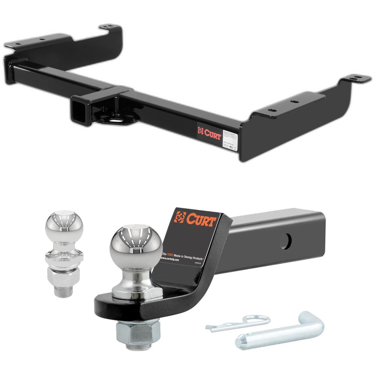 1996-2025 Chevrolet Express 2500 All CURT Class 4 Trailer Hitch, 2" Receiver + 2" Ball + 1-7/8" Ball Kit thumbnail 0