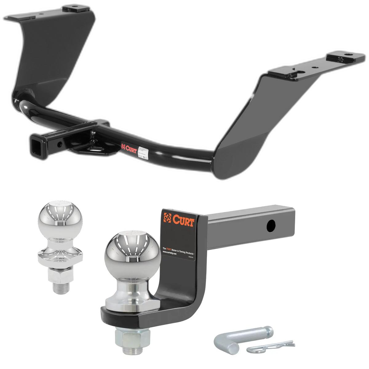 2009-2012 Audi A4 Quattro Wagon Class 1 Trailer Hitch, 1-1/4" Receiver + 2" Ball + 1-7/8" Ball Kit thumbnail 0