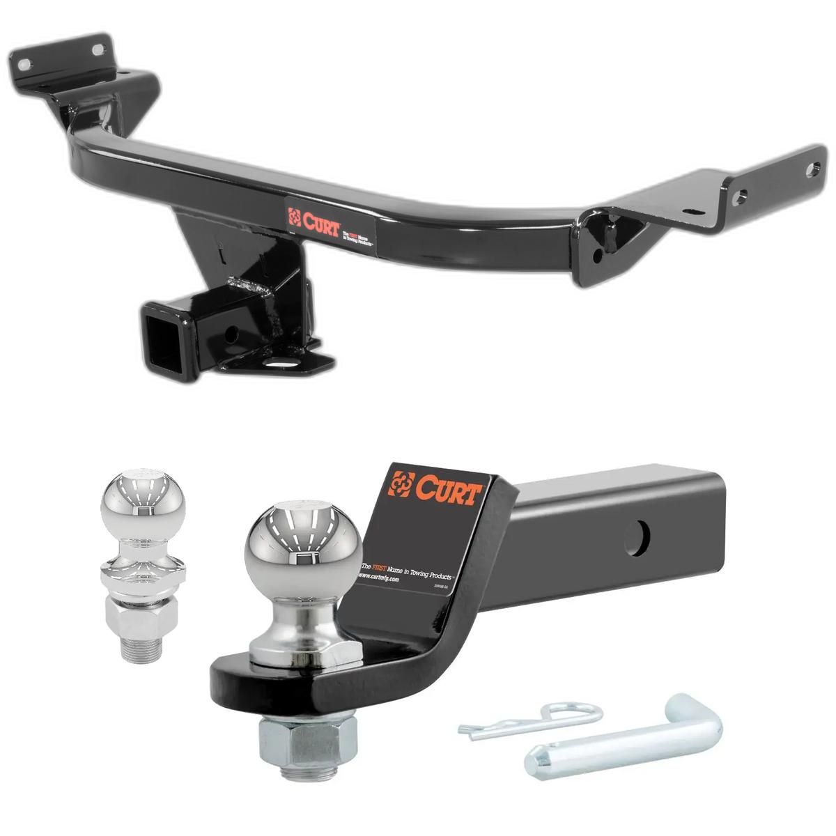 2017-2022 Kia Sportage All CURT Class 3 Trailer Hitch, 2" Receiver + 2" Ball + 1-7/8" Ball Kit thumbnail 0