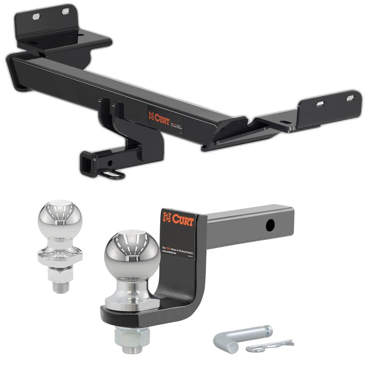 2017 Jeep Compass Built in Mexico Class 2 Trailer Hitch, 1-1/4" Receiver + 2" Ball + 1-7/8" Ball Kit thumbnail 0