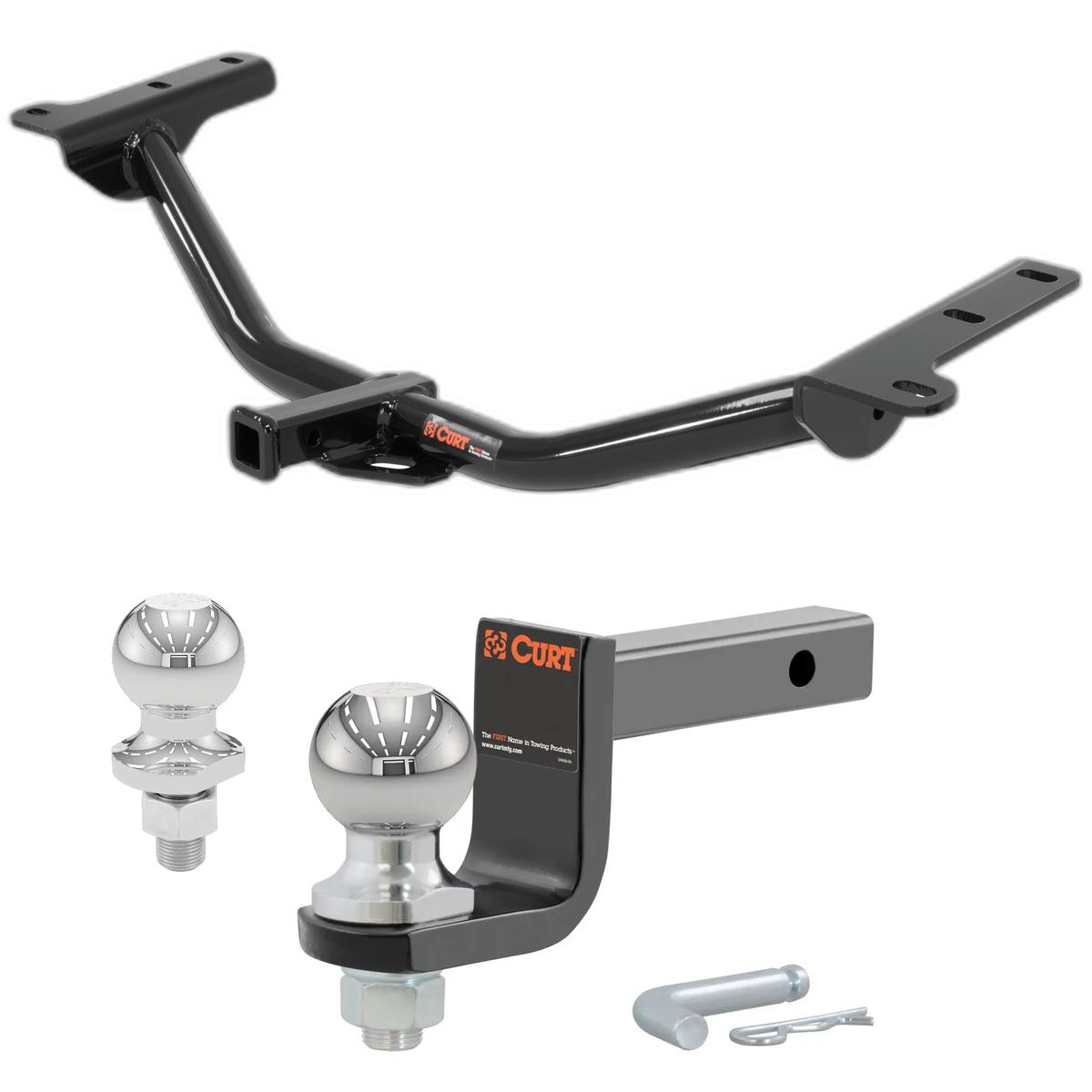 2009-2020 Dodge Journey All Class 2 Trailer Hitch, 1-1/4" Receiver + 2" Ball + 1-7/8" Ball Kit thumbnail 0