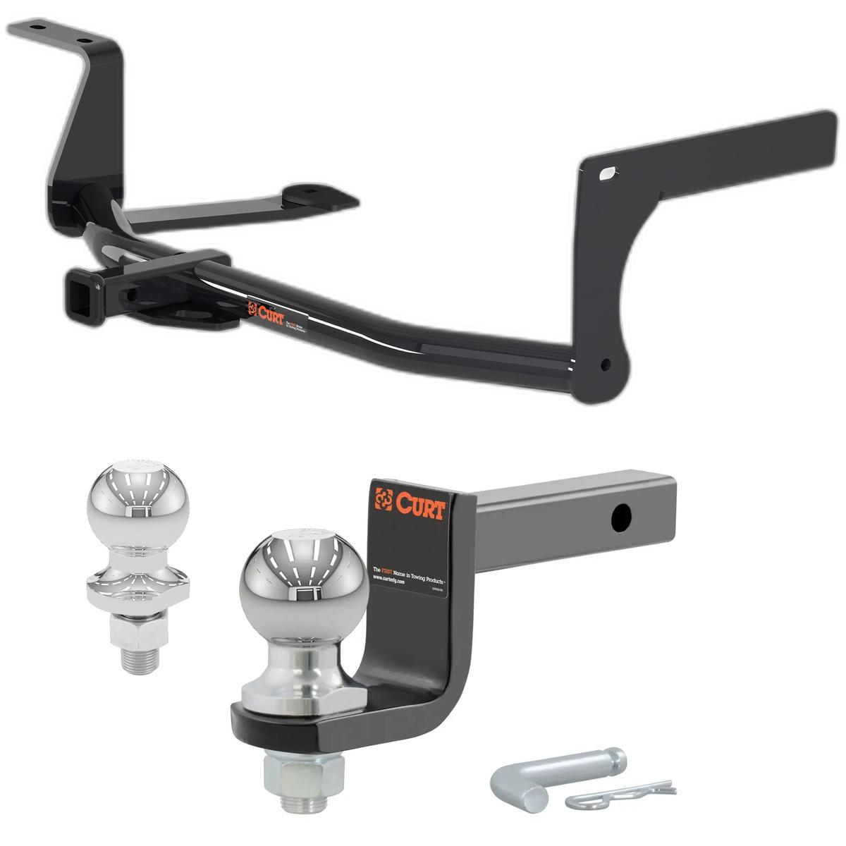 2005-2018 Volkswagen Jetta Sedan, excluding Diesel Class 1 Trailer Hitch, 1-1/4" Receiver + 2" Ball + 1-7/8" Ball Kit thumbnail 0
