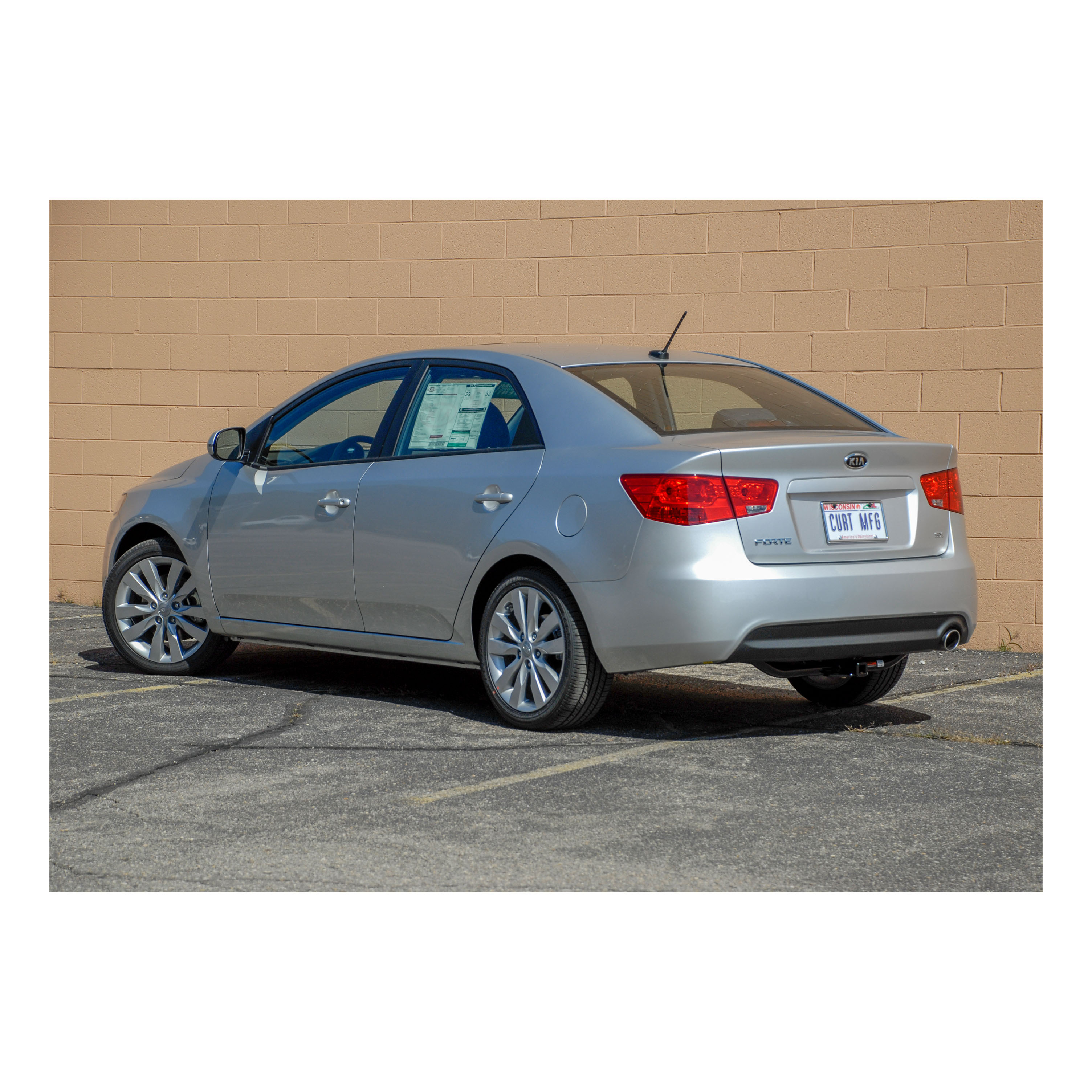 2010-2013 Kia Forte Sedan Class 1 Trailer Hitch, 1-1/4" Receiver + 2" Ball + 1-7/8" Ball Kit thumbnail 3