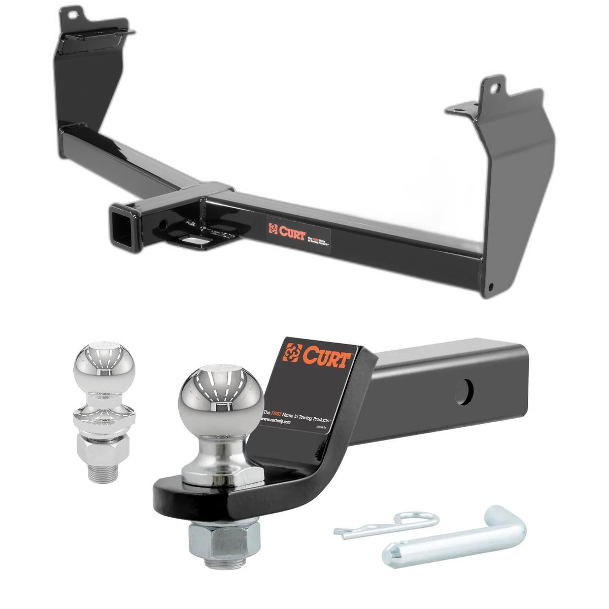 2014-2019 Jeep Cherokee All CURT Class 3 Trailer Hitch, 2" Receiver + 2" Ball + 1-7/8" Ball Kit thumbnail 0