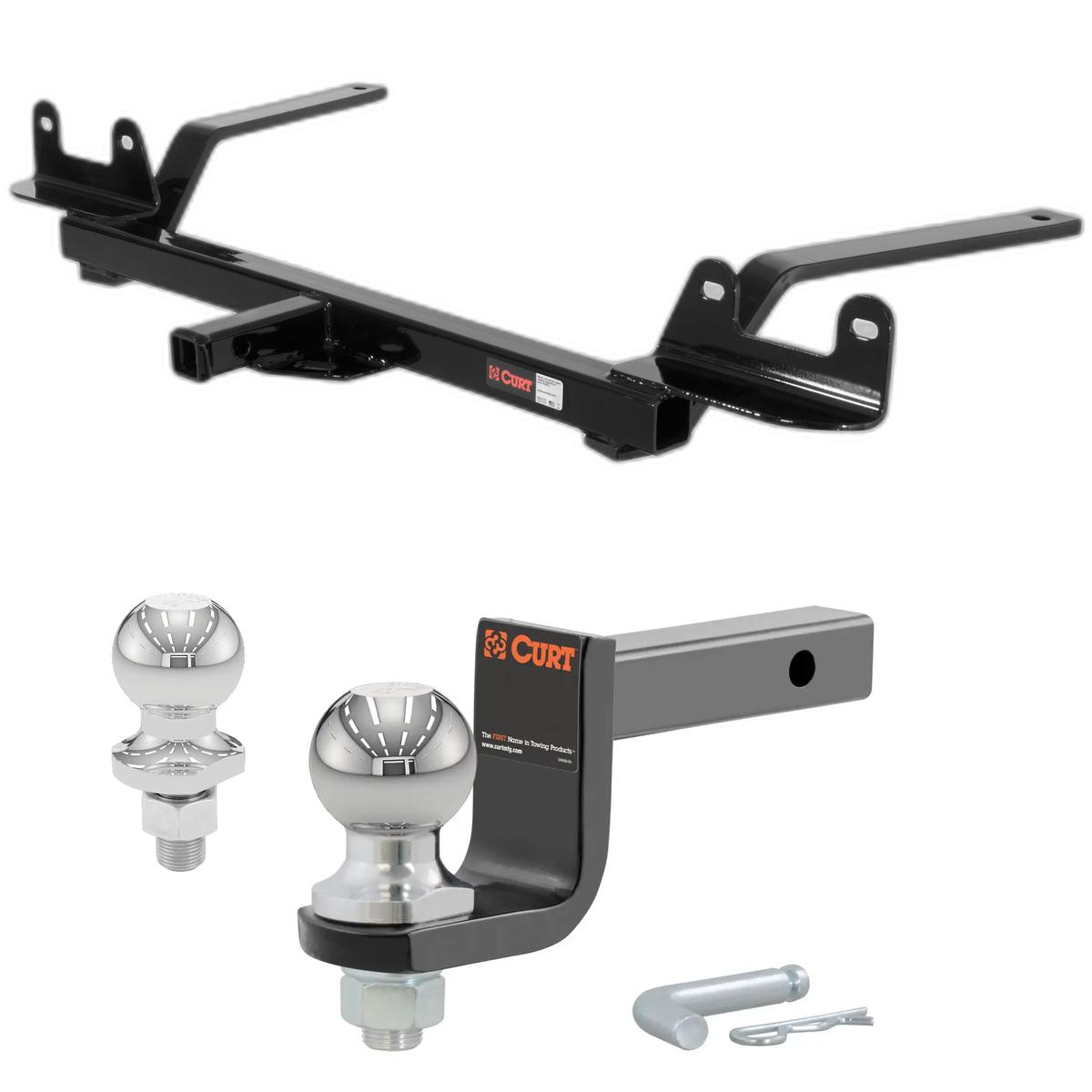 2004-2007 Chevrolet Malibu Sedan Class 2 Trailer Hitch, 1-1/4" Receiver + 2" Ball + 1-7/8" Ball Kit thumbnail 0