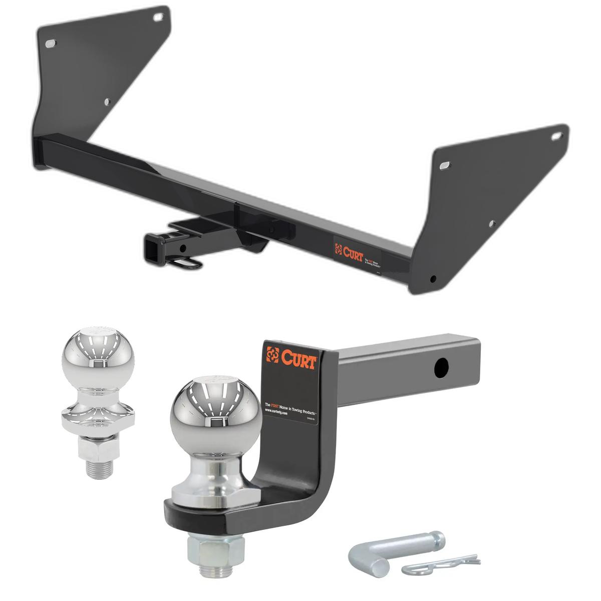 2019-2025 Toyota RAV4 All Class 2 Trailer Hitch, 1-1/4" Receiver + 2" Ball + 1-7/8" Ball Kit thumbnail 0