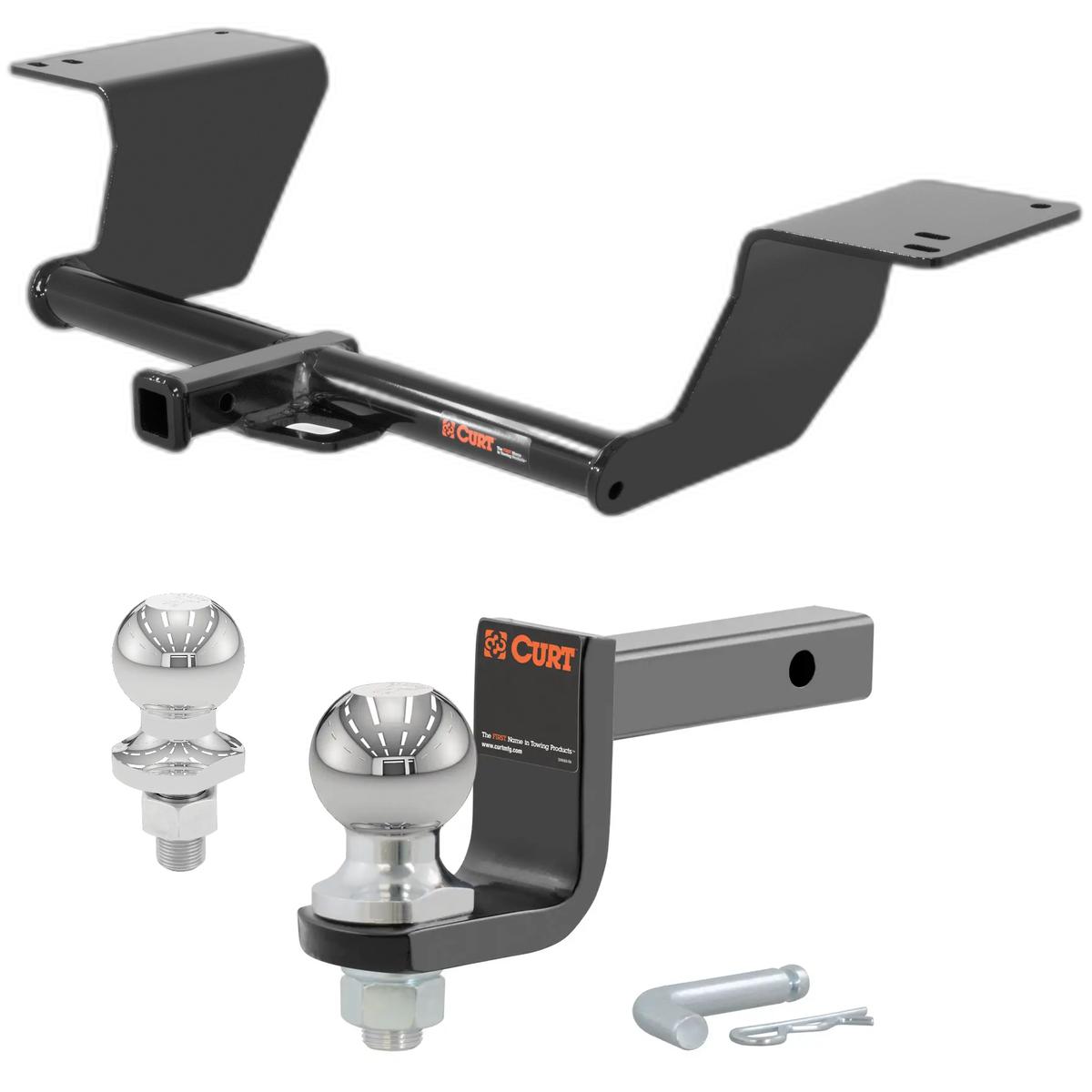 2012-2017 Toyota Camry All Class 2 Trailer Hitch, 1-1/4" Receiver + 2" Ball + 1-7/8" Ball Kit thumbnail 0