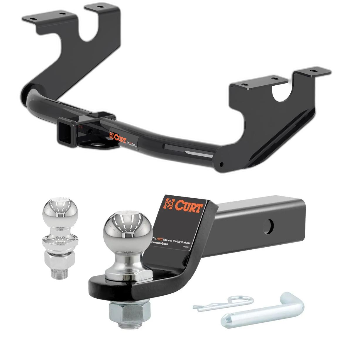 2018-2024 Alfa Romeo Stelvio Excluding Quadrifoglio CURT Class 3 Trailer Hitch, 2" Receiver + 2" Ball + 1-7/8" Ball Kit thumbnail 0